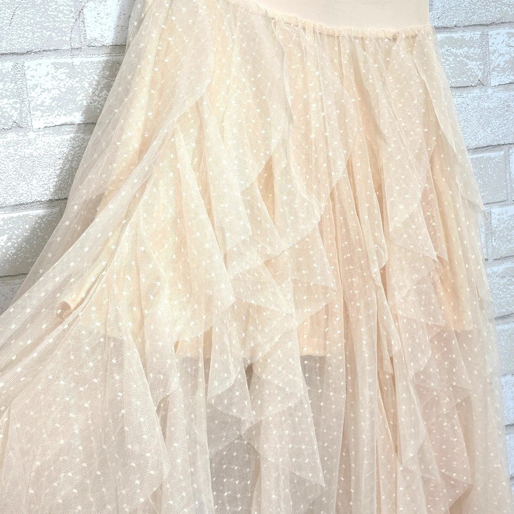 Sincerely Jules Ruffle Tulle Midi Skirt Size S Swiss Dot Coquette Fairy Tiered - Picture 4 of 12